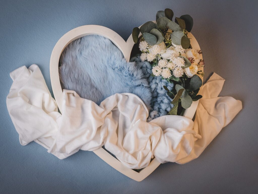 Set mit Herzschale im Fotostudio in Denkendorf